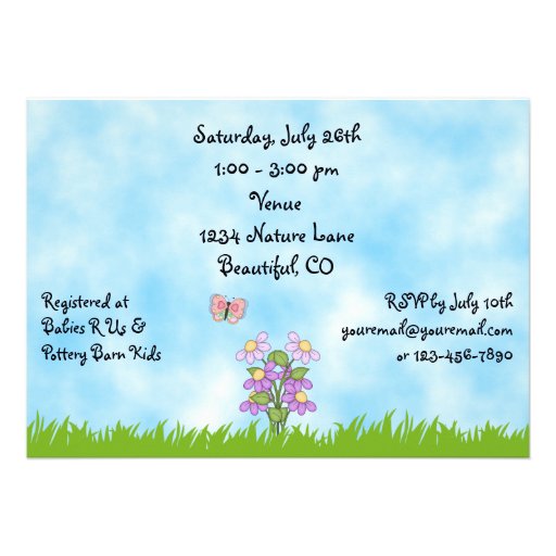 Pink Ponies Horse Baby Shower Invites ~ Girls
