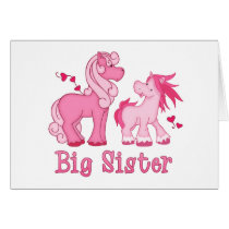 Pink Ponys Big Sister Cards