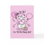 Pink Poodle Birthday Cards
