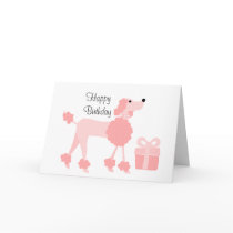 Pink Poodle Greeting Card