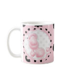 Pink Poodle Coffee Mug Cup Pink Polka Dot mugs