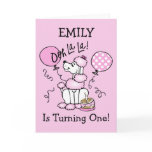 Pink Poodle Custom Birthday Invitation Greeting Cards