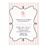 Pink Poodle in Paris Birthday Invitations