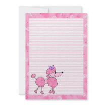 Pink Poodle in Paris Invitation by RetroWhimsyDesigns Pink Poodle in Paris Invitation