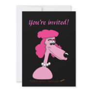 Pink Poodle Invitations invitation