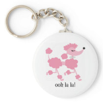 pink poodle key chains