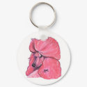 Pink Poodle Keychain by lucydogdesign Pink Poodle Keychain