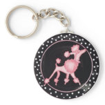 Pink Poodle Keychain