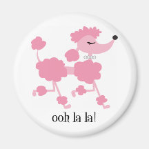 pink poodle magnet