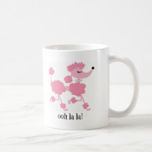 pink poodle mug