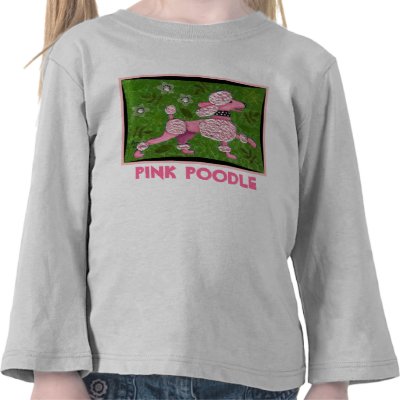 PINK POODLE PARADE -  toddler / kids t-shirt by folkartblonde