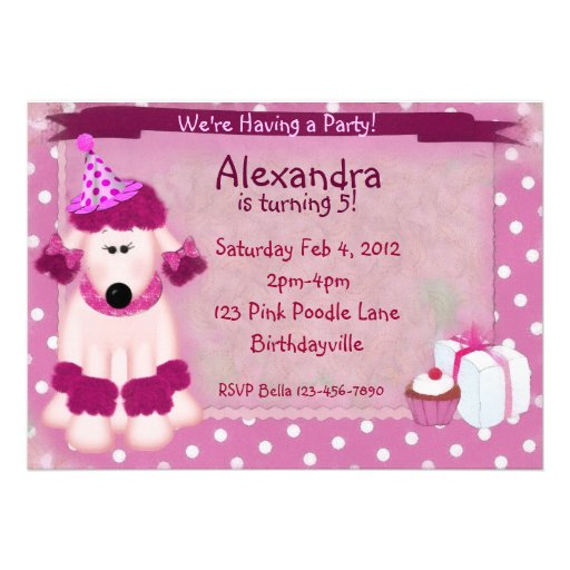 Pink Poodle Party Announcement