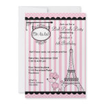 Pink Poodle Party Custom Invite
