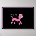 Pink Poodle Poster