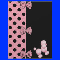 Pink Poodle Scrapbook Paper Custom Letterhead