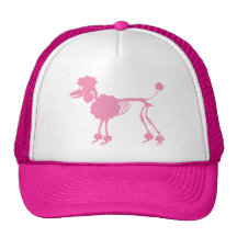 Pink Poodle Skeleton Trucker Hat