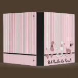 Pink Poodles On Parade Binder binders