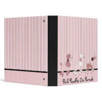 Pink Poodles On Parade Binder