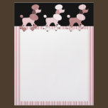 Pink Poodles On Parade Letterhead letterhead