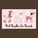 Pink Poodles On Parade Print