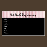 Pink Poodles On Parade Profile Card business cards