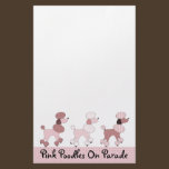 Pink Poodles On Parade Stationery stationery