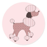 Pink Poodles On Parade Sticker