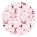 Pink Poodles On Parade Sticker