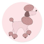 Pink Poodles On Parade Sticker