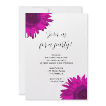 Pink Pop Art Flower Party Invitation