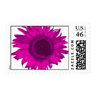 Pink Pop Art Flower stamp