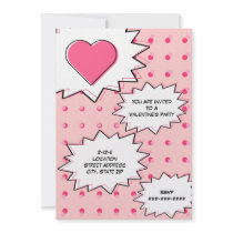 Pink Pop Art Inspired Valentine's Party Invite
