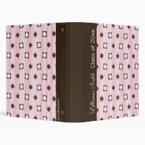 Pink Pop Squares Personalized Avery Binder