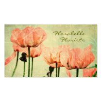 Pink Poppies and Floral Swirls business cards