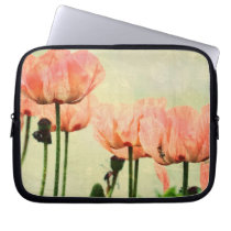 Pink Poppies and Floral Swirls laptop sleeves