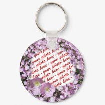 Pink Poppies Photo Frame keychains