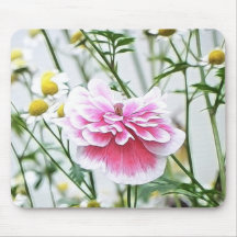 Pink Poppy And Feverfew Mousepads