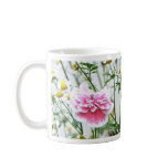 Pink Poppy And Feverfew mugs