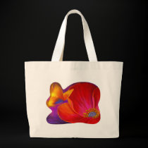 Pink Poppy Flower Butterfly - Multi bags