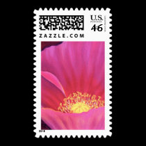 Pink Poppy Flower Painting Art - Multi postage
