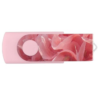 Pink Poppy Petals Swivel USB Flash Drive