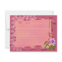 Pink Posy Recipe Card at Designs by Hafapea Gift Shop