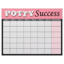 Pink Potty Training Success Charts Customized Letterhead