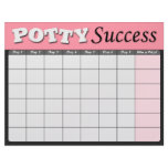 Pink Potty Training Success Charts Customized Letterhead