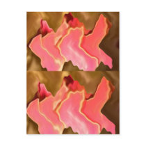 Pink Praise -  Rose Petal Art postcards