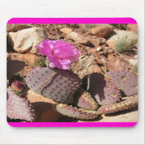 Pink Prickley Pear Cacti mousepads