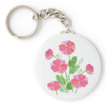 Pink Primrose Keychain