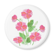 Pink Primrose Fridge Magnets