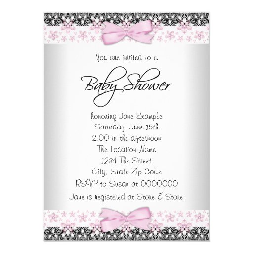Pink Princess Baby Shower Custom Invites