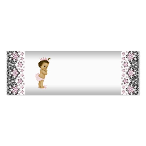 Pink Princess Baby Shower Favor Tags Business Card Templates (front side)